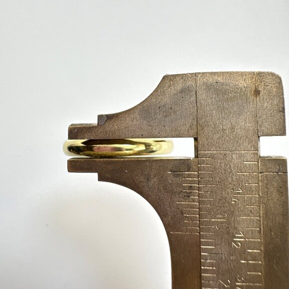 VTG Gold Over Sterling Silver 925 Half Round Wedding Band 3mm Ring Size 7 - Picture 10 of 12